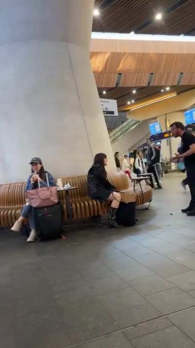 By the look on her face, it seems he's done this before.