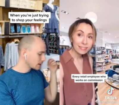 Retail employees working on commission