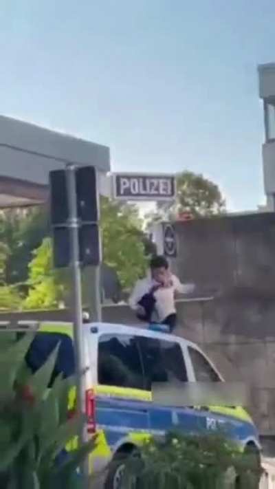 An immigrant expresses his anger, Germany
