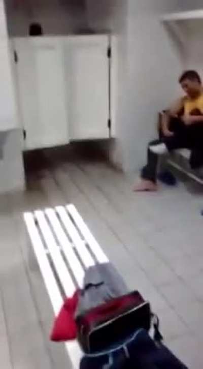 Well that's one way to enter the showers