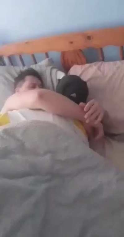 My friend got into bed with his sisters boyfriend as she went to the bathroom.