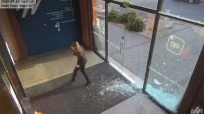 When opening a door goes wrong…
