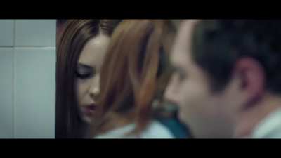 Karen Gillen getting pounded out by a stranger in a public bathroom