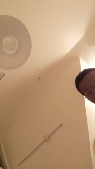twomad dared to toss a knife at his phone