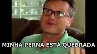 Minha perna está quebrada