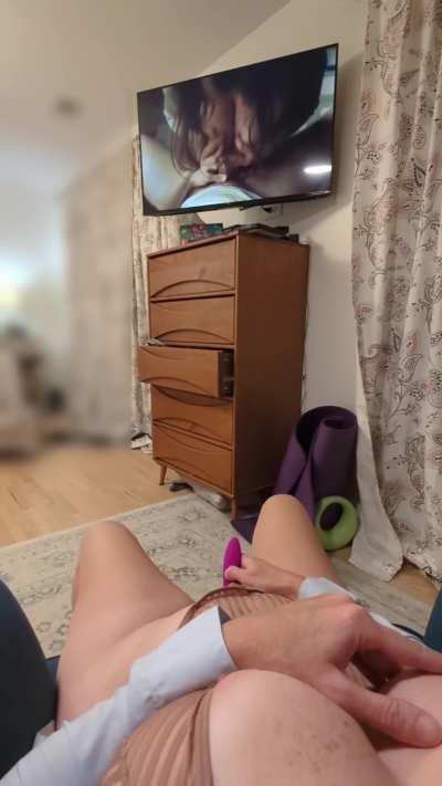 Toying my pussy after a long day at work