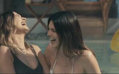 With Hailey Bieber