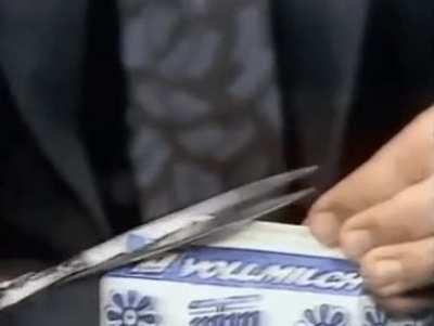 How to correctly open a milk carton