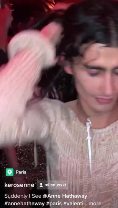 The Princess of Genovia herself, Anne Hathaway getting down in a Paris bar