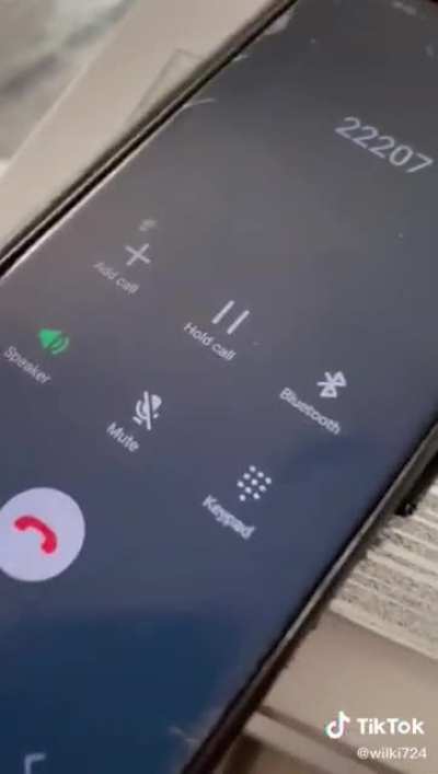 Voicemail message from a priest