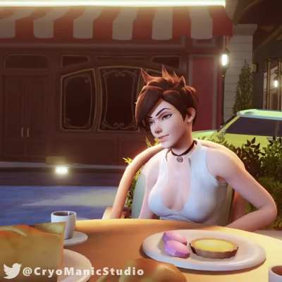 Tracer's titty flash (Cryo Maniac Studio) [Overwatch]