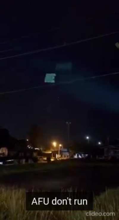 RU POV: Laser show on the border of Belgorod and Kharkiv regions. The video was shot by the Ukrainian military.