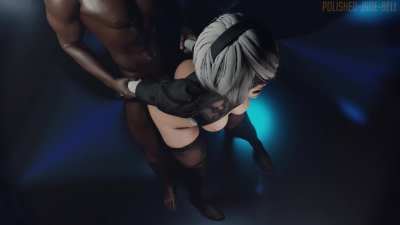 2B getting fucked (poli<wbr>shed-<wbr>jade-<wbr>bell, Volkor) [NieR: Automata]