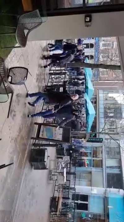 Leicester City fans in Nottingham today