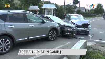 Dangerous junction live news reporting caught a crash on live