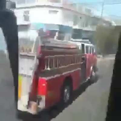 Fire broke out. Call the firemen