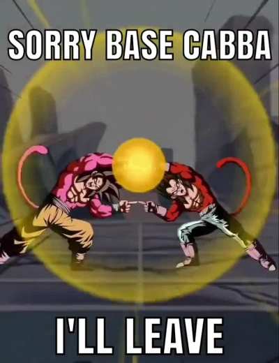 Gogeta unfused to escape the wrath of Cabba