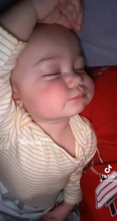 She has sweet dreams only