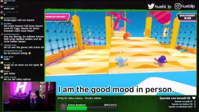 I am the good mood in person.