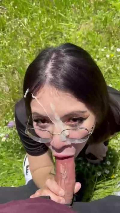 Perfect blowjob with facial and we have the beautiful view too ... What a dream ?