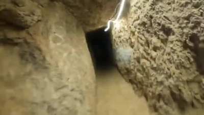 IDF footage of cleared tunnel used by Hezbollah's Radwan forces, southern Lebanon.