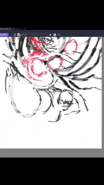 Ink Brushpen sketching flow, by me