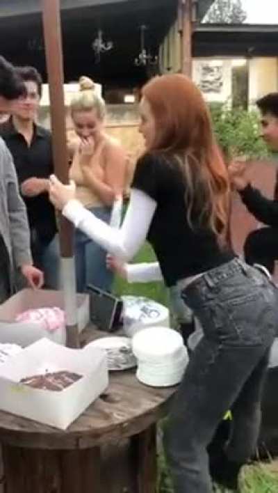 Madelaine Cutting Cake