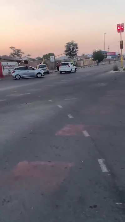 Crashing next to a driving school should be your wake up call