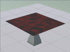 idea: cloth falls down on a spike which rips a hole in it