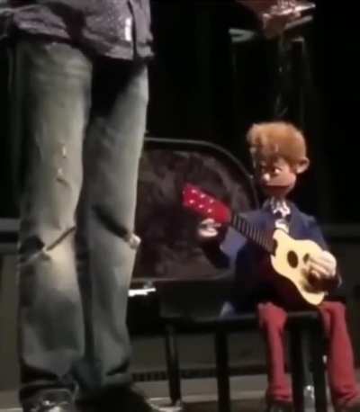 Puppeteer combines skill and humour in his act