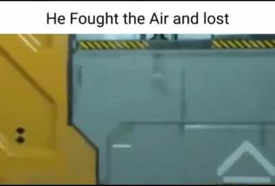 mans fought the air and lost