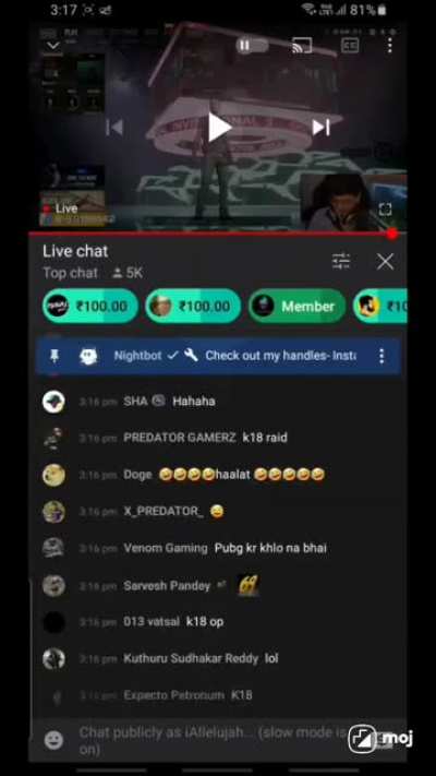 I made mortal Swear on LIVE sTREAM