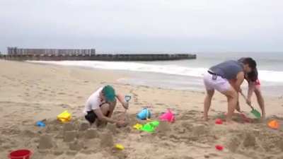 Little did we know Ethan was already practicing his burial skills from the start