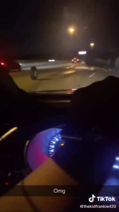 Random tire on highway causes rollover crash