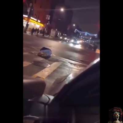 knocked out and run over by a car