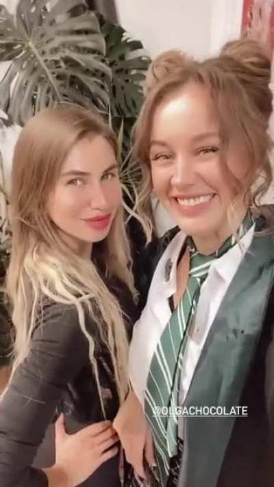 With a friend