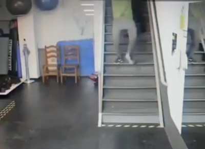 This guy chose the worst place to attempt a robbery at