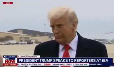 Reporter bumps their microphone into Donald Trump’s face