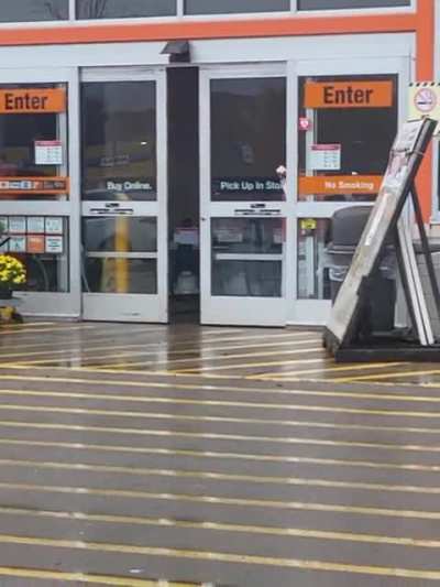 Put a flyer on an automatic door they said