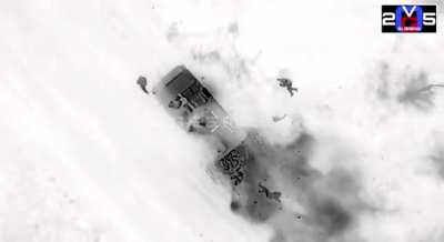 Drones with thermal cameras target soldiers and equipment of the AFU. Donetsk Oblast, February 2024.