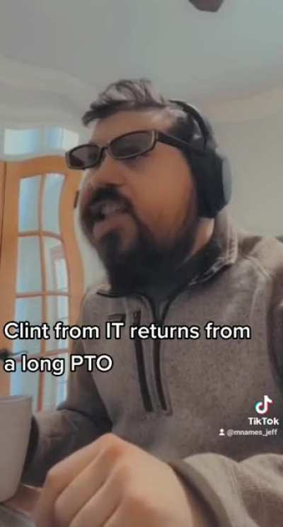 Clint from IT returns for the New Year