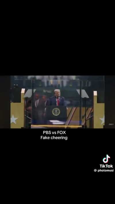 PBS vs Fox News (Fox added claps & cheering).