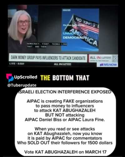 Israeli AIPAC’s election interference in the IL09 primary exposed.