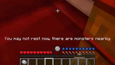 You may not rest now, there are monsters nearby