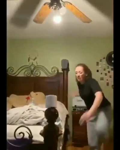 Trying new trick with toilet paper