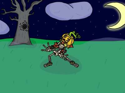 Punkleton does the funny spooky dance! I mean, isn’t Punkleton the perfect mixture of Skid and Pump?