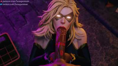 Ms. Marvel sucking dick (bouquetman) [Marvel]
