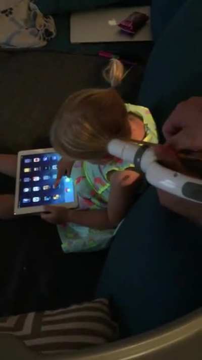 What happens when you ask your husband to do your toddler’s ponytails…