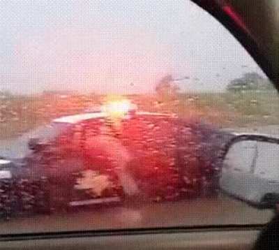 A Texas cop gets himself stuck in the window of his own car