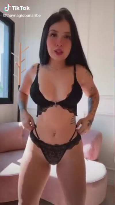 Showing off her collection